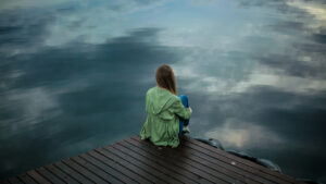 woman on dock